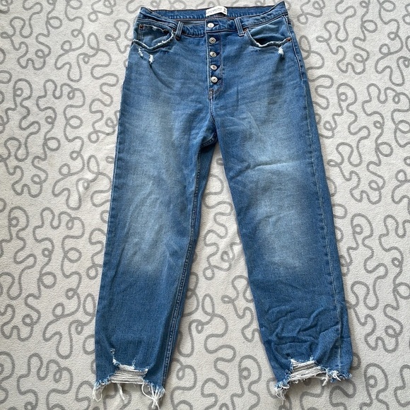 Abercrombie & Fitch Denim - Abercrombie & Fitch Ultra High Rise Ankle Straight Jeans